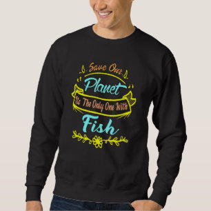 Sweatshirt Amour Planète Et Pêche Poisson Femmes Et Homme Con
