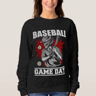 Sweatshirt Amoureux de Batte de Baseball Jour de Match de Bas
