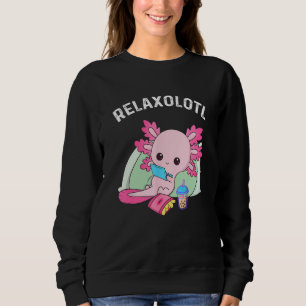 Sweatshirt Amoureux de l'Axolotl Mignon Salamandre Mexicaine
