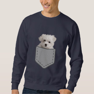 Sweatshirt Amoureux de les chiens Chien à chiots maltais en