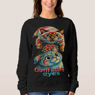 Sweatshirt Amoureux des chats Chat drôle Siamois & Chartreux