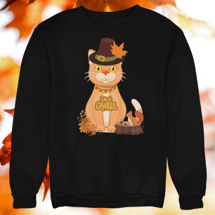 Sweatshirt Amoureux des chats de Thanksgiving