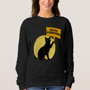 Sweatshirt Amoureux des chats drôle ne jamais céder Loyal Pet