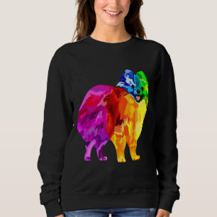 Sweatshirt Amoureux des chiens Pomeranian Pour Femmes Coloré