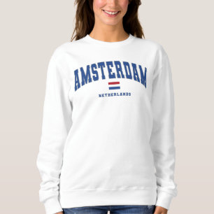 Sweatshirt Amsterdam Pays-Bas Vintage College Style