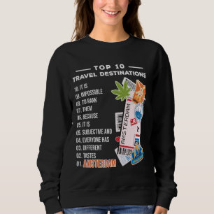 Sweatshirt Amsterdam Vacation Top 10 Meilleure Destination Vo