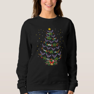 Sweatshirt Amusant Père Noël Bat Bird Xmas Bat Christmas Tree