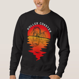 Sweatshirt Amusement Park Thrillseeker Vintage Sunset Thème P