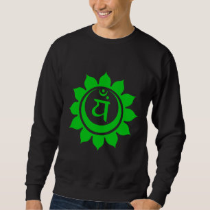 Sweatshirt Anahata Heart Chakra Green Fitting Scoop