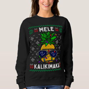 Sweatshirt Ananas de Noël Mele Kalikimaka Noël Hawaïen