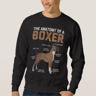 Sweatshirt Anatomie d'un animal de compagnie de chien de boxe
