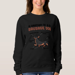 Sweatshirt Anatomie d'un chien de saucisse Wiener Dog