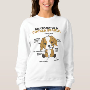 Sweatshirt Anatomie D'Un Cocker Spaniel Cute Chiens Chiot