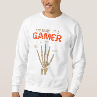 Sweatshirt Anatomie d'un Gamer Skeleton Clavier T-shirt