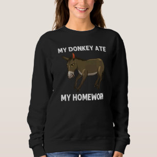 Sweatshirt Âne Cool Pour Enfants Garçons Mule Âne Safari Anim