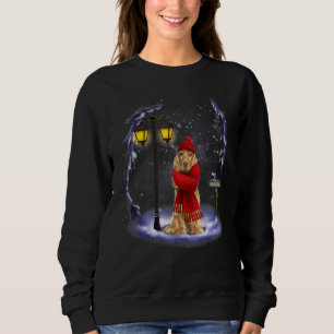 Sweatshirt Anglais Cocker Spaniel Père Noël Christmas Light W