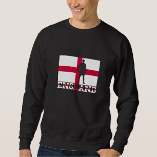 Sweatshirt Angleterre Joueur de football drapeau Ball Fier Fo