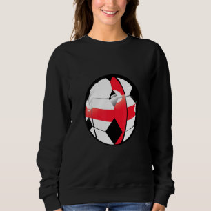 Sweatshirt Angleterre National Drapeau de football Ball Fan J