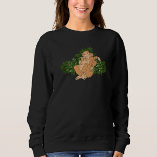 Sweatshirt Animal de zoo faune singe Mignon singe