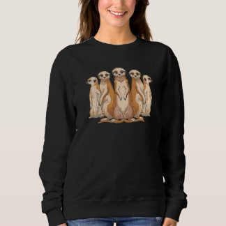 Sweatshirt Animal de zoo Suricates mignons Afrique Safari Su