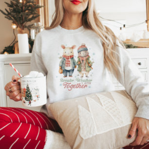 Sweatshirt Animaux d'hiver du mignon Pastel