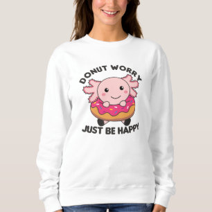 Sweatshirt Animaux Mignons Axolotl Drôle Dans Le Rose De Donu