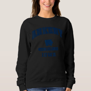 Sweatshirt Ankeny Iowa IA Vintage Athlétisme Marine Hommes fe