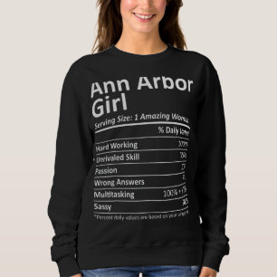 Sweatshirt Ann Arbor Girl Mi Michigan City Accueil Racines Us