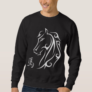 Sweatshirt Année du Cheval Symbole de tête de cheval
