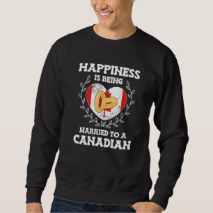 Sweatshirt Anniversaire de mariage marié à une épouse canadie