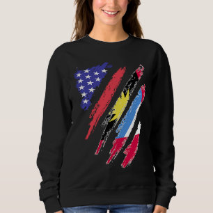 Sweatshirt Antigua American Patriot cultive Heart Flag Stripe