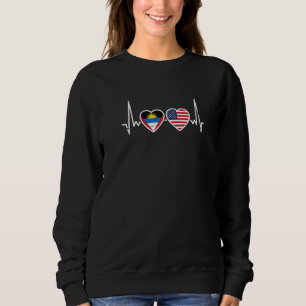 Sweatshirt Antigua-et-Barbuda États-Unis Drapeau antiguan amé