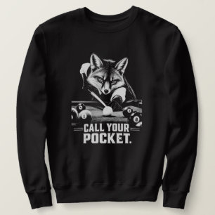 Sweatshirt Appelez Votre Pocket Fox Jouant Au Billard