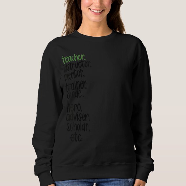Sweatshirt Appréciation de l'enseignant (Devant)