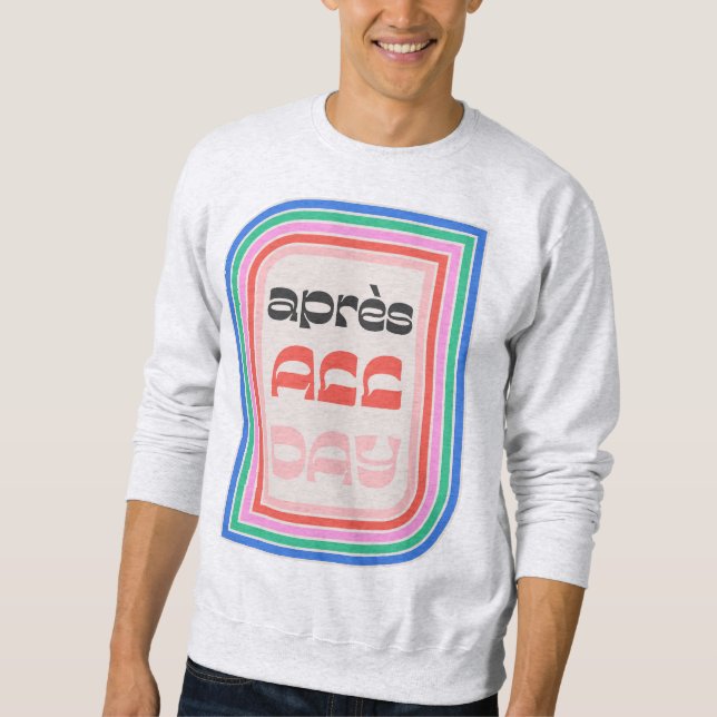 Sweatshirt Après toute la journée les années 70 Retro Strited (Devant)