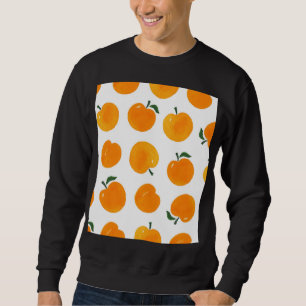 Sweatshirt Apricots Aquarelle Blanc Arrière - plan Vintage