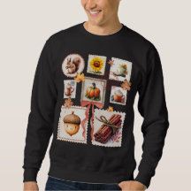 Aquarelle Automne Postage Timbres Automne Vibes
