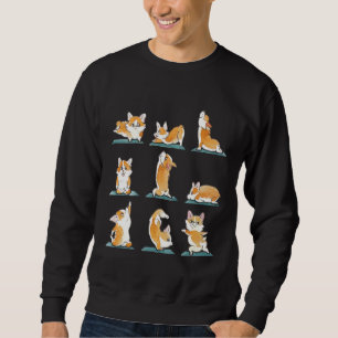 Sweatshirt Aquarelle de Yoga de Corgi