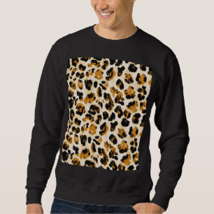 Sweatshirt Aquarelle peau léopard, dégradé cravate-teint.