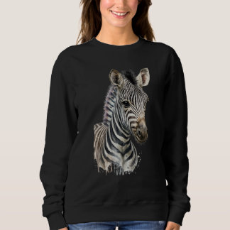 Sweatshirt Aquarelle Zèbre