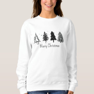 Sweatshirt Arbre de Noël minimaliste élégant