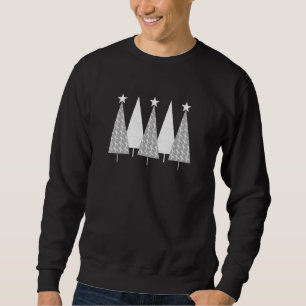 Sweatshirt Arbres de Noël - ruban blanc
