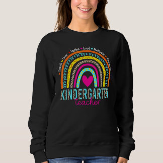 Sweatshirt Arc-en-ciel Enseigner Amour Inspirer Jardin d'Enfa
