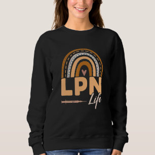 Sweatshirt Arc-en-ciel Infirmière Diplômée d'État   Vie Médic