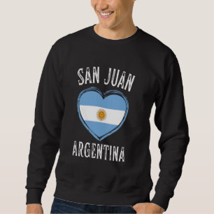 Sweatshirt Argentine Drapeau Coeur San Juan