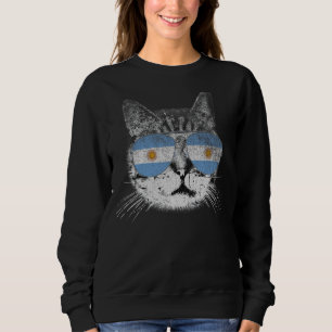 Sweatshirt Argentine Drapeau Pays Racines Cat Pride Famille