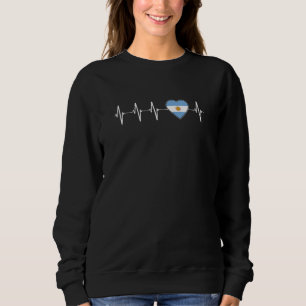 Sweatshirt Argentine Heartbeat I Love Argentina Flag Heart