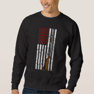 Sweatshirt Argile Pigeon Tir Usa Drapeau Tir Tir Cartouche Fl