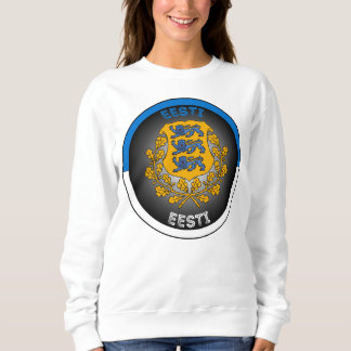 Sweatshirt Armoiries d'Estonie de forme circulaire