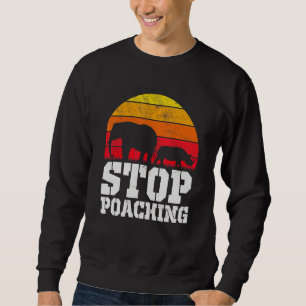 Sweatshirt Arrêtez l'abattage illégal de l'éléphant rhinocéro